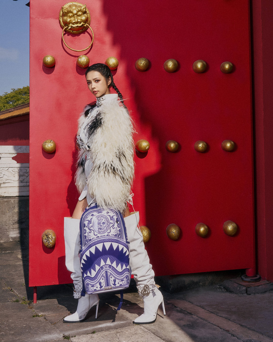 PORCELAIN TIGER PHOENIX SHARK BACKPACK