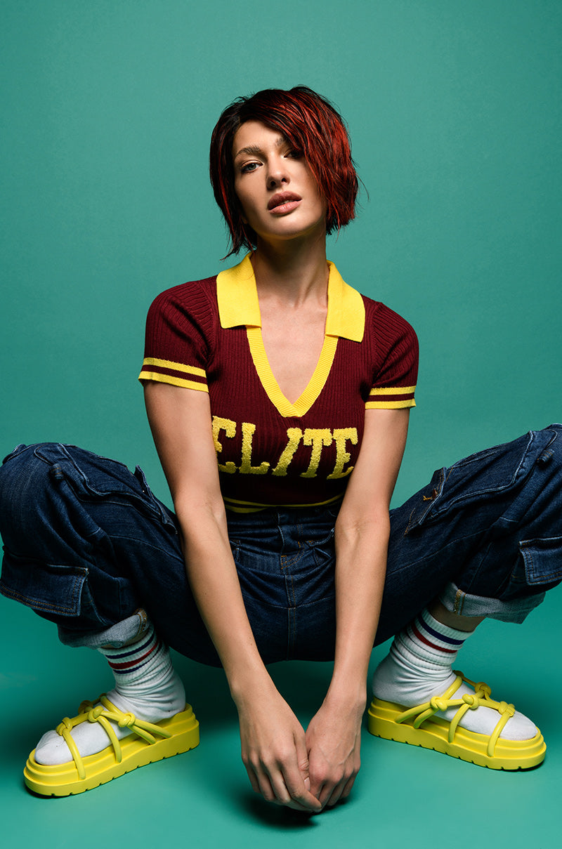 FIRE UP SHORT SLEEVE SWEATER