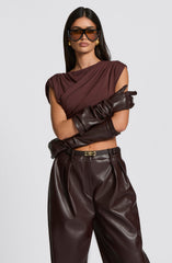 Frankie Gloves - Plum Brown Accessories Babyboo Fashion Premium Exclusive Design