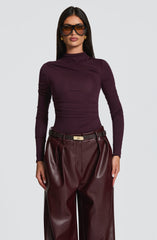 Glenda Pants - Plum Pants Babyboo Fashion Premium Exclusive Design