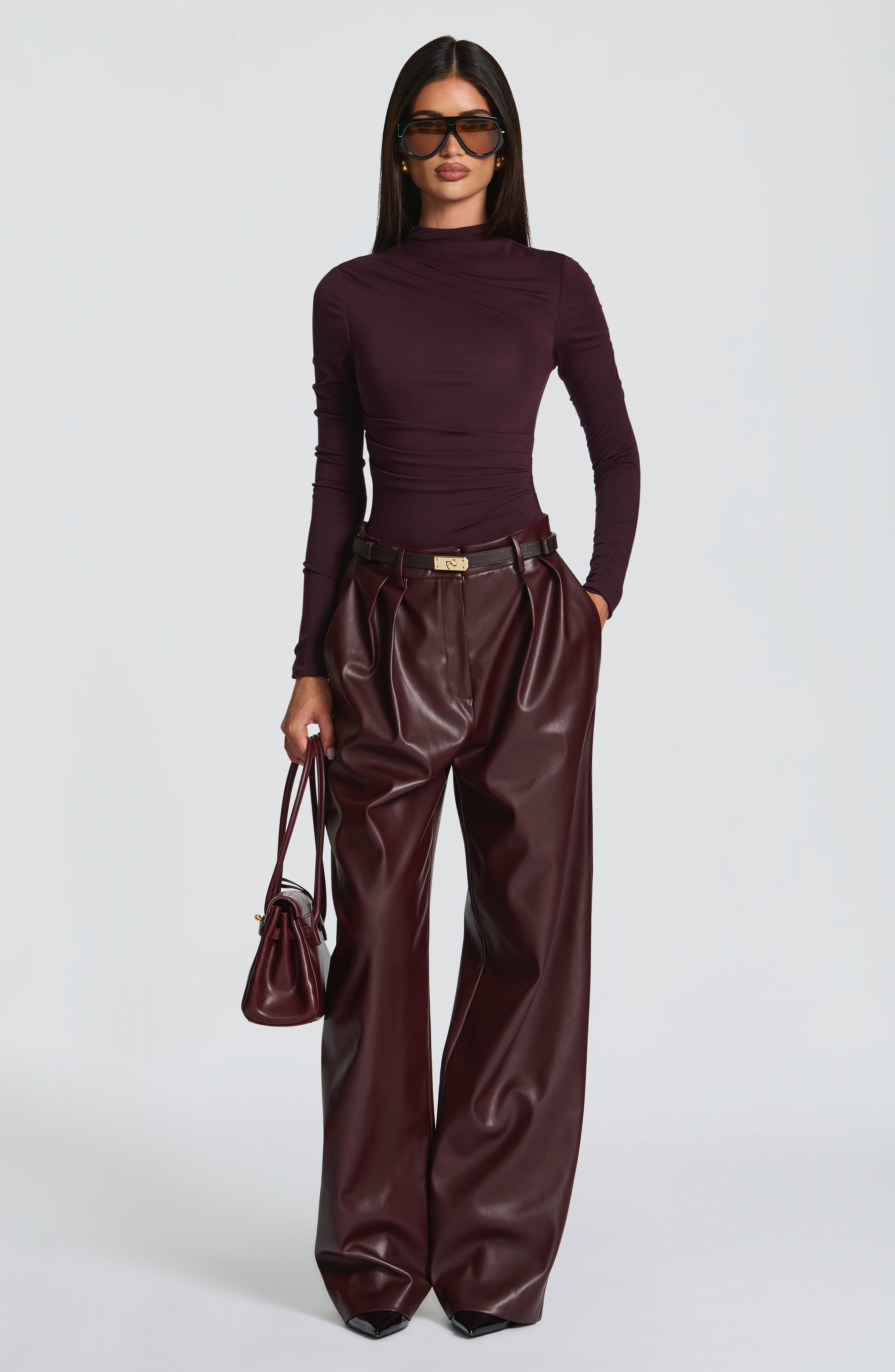 Glenda Pants - Plum Pants XS Babyboo Fashion Premium Exclusive Design