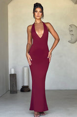 Harmonia Maxi Dress - Burgundy Dress Babyboo Fashion Premium Exclusive Design