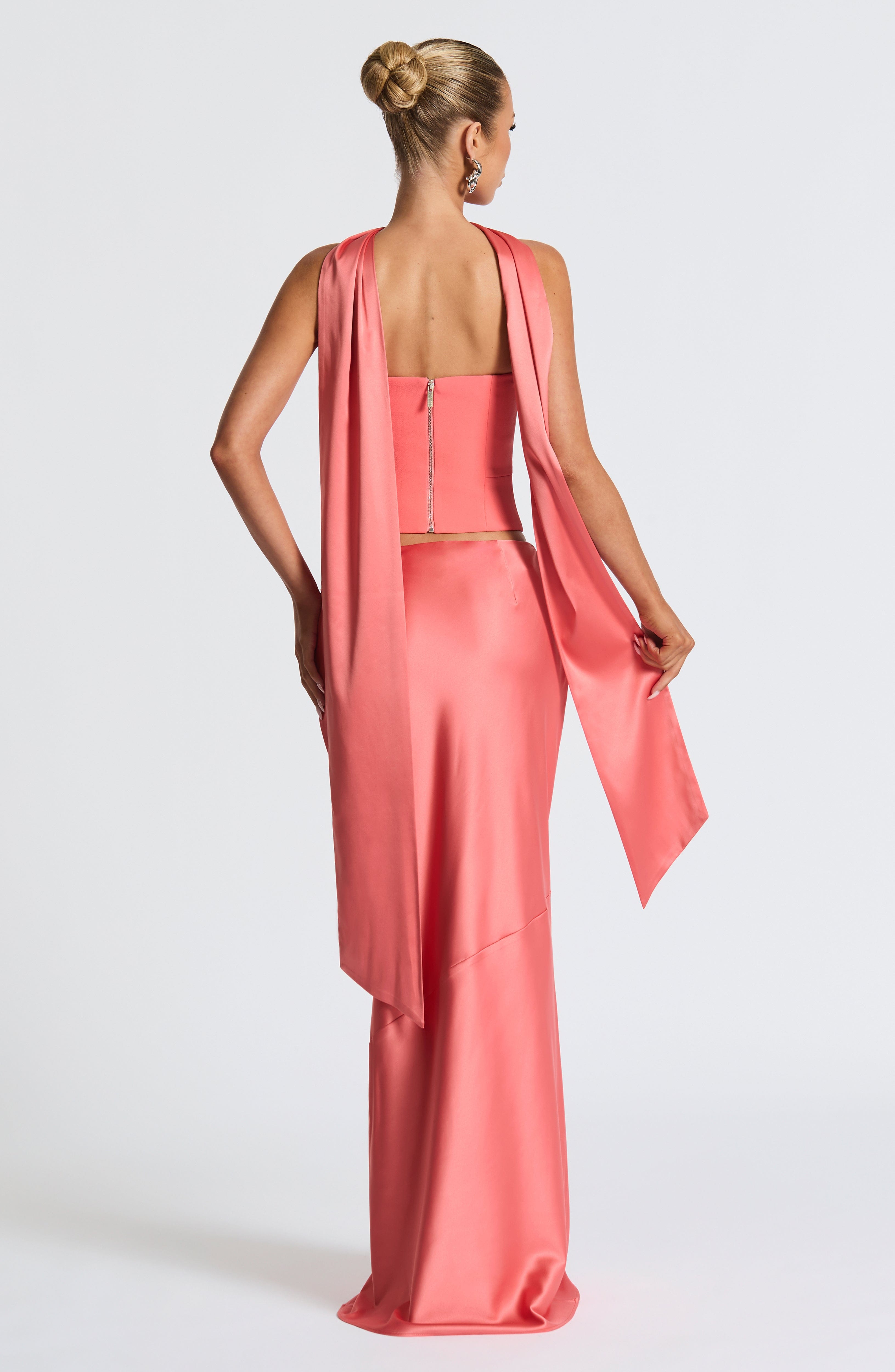 Kamiyah Corset - Coral Pink Tops Babyboo Fashion Premium Exclusive Design