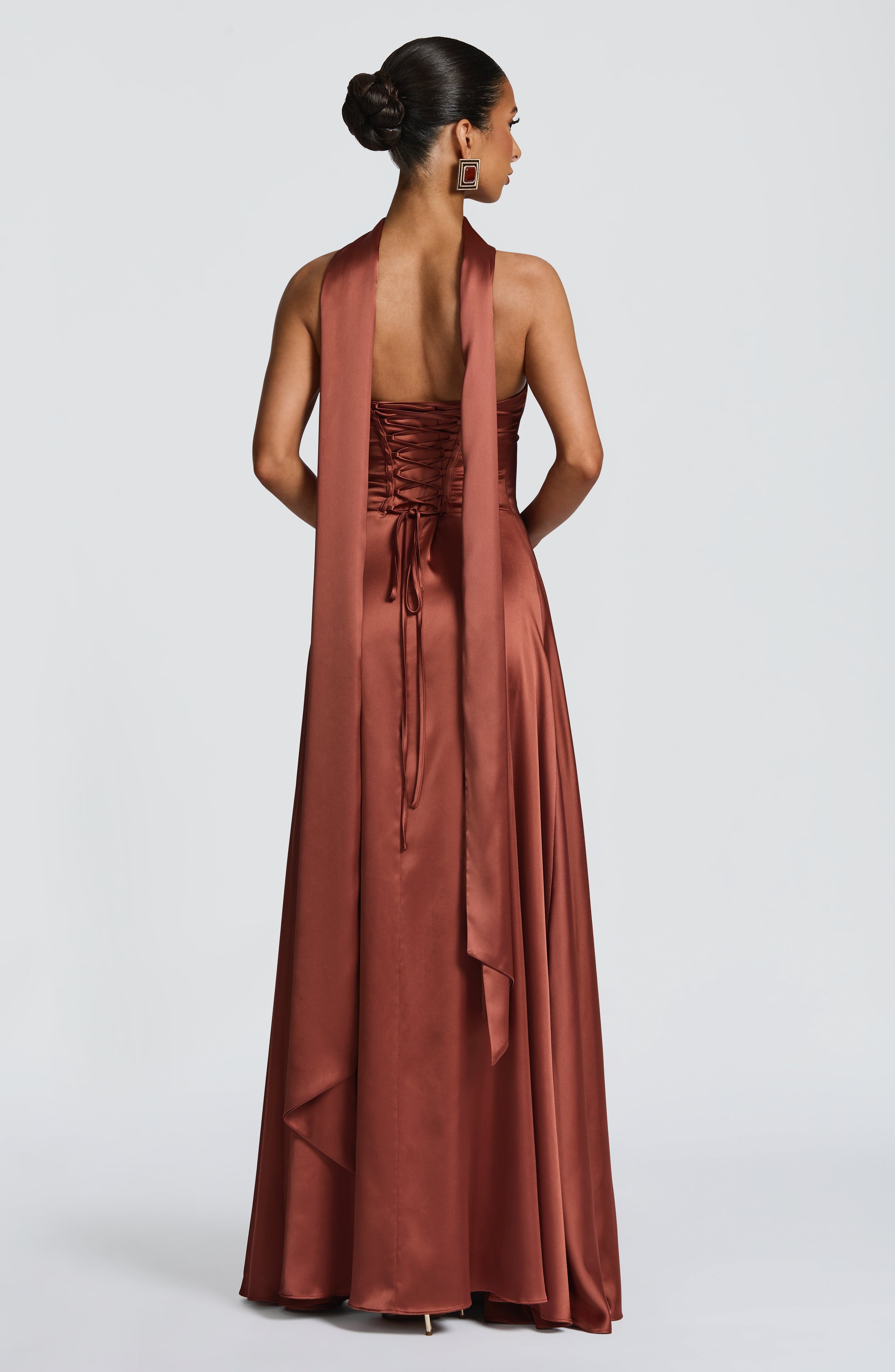 Morven Maxi Dress - Rust Dress Babyboo Fashion Premium Exclusive Design