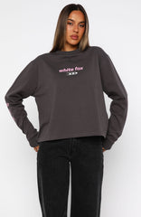 All Around Me Long Sleeve Tee Charcoal