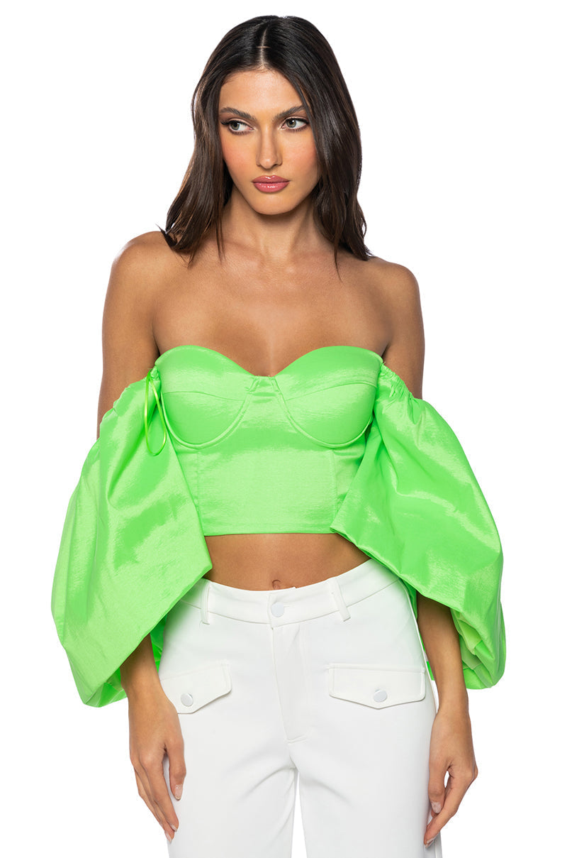 ATHENA PUFF SLEEVE CORSET BLOUSE
