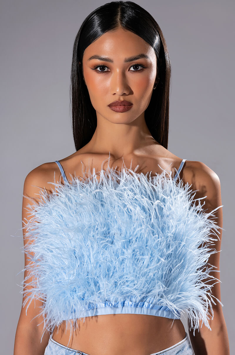 REAL OSTRICH FEATHER TOP