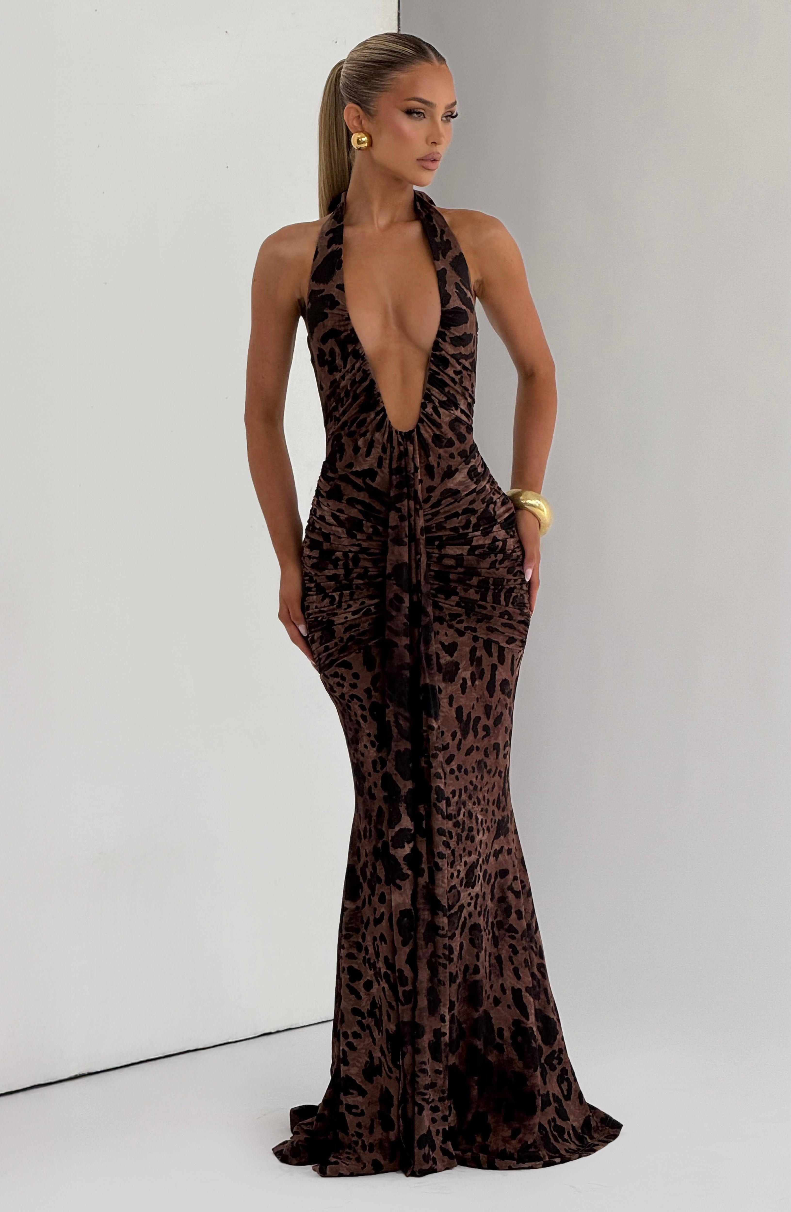 Rosetta Maxi Dress - Leopard Print Dress Babyboo Fashion Premium Exclusive Design