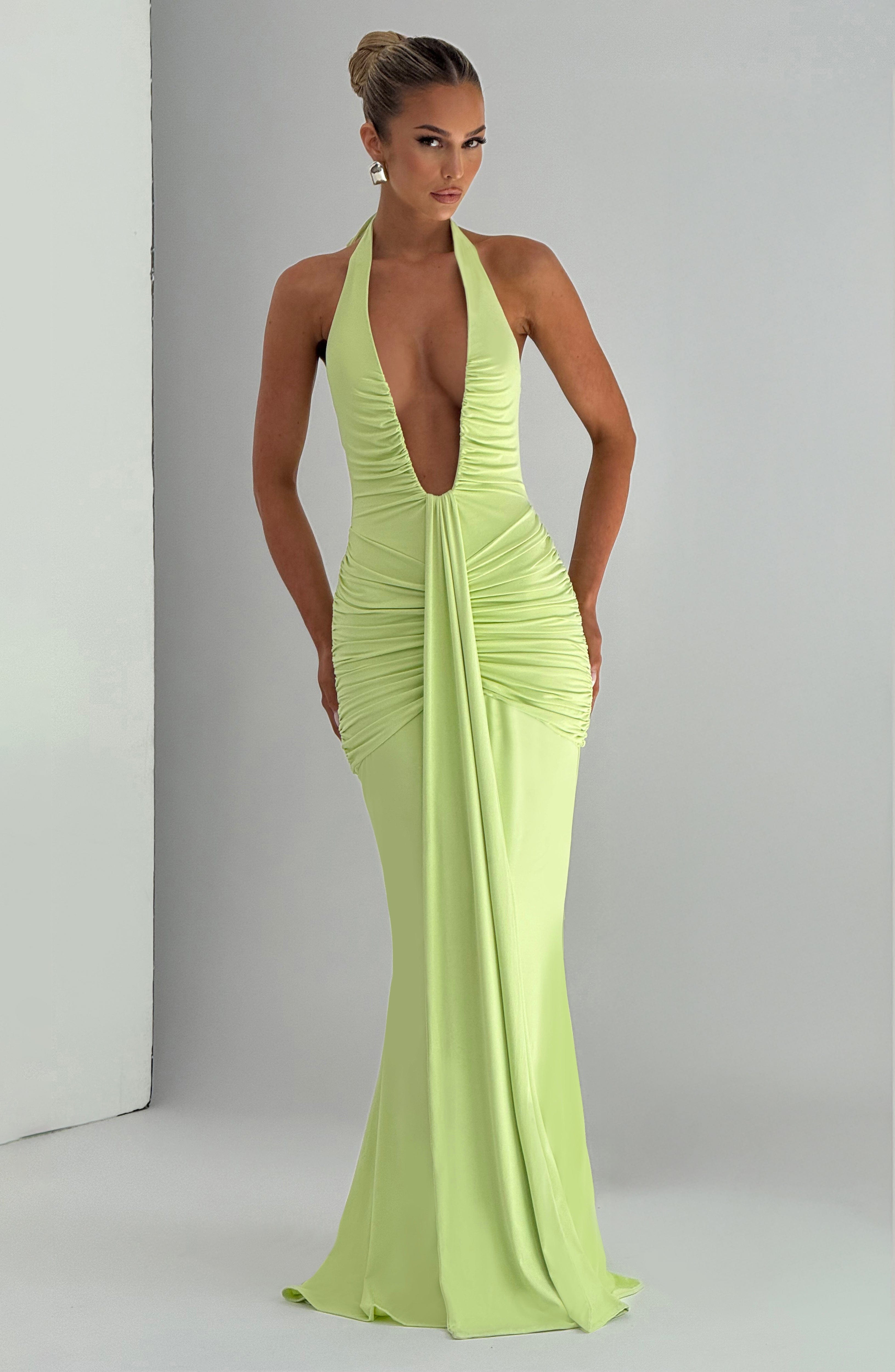 Rosetta Maxi Dress - Lime Dress Babyboo Fashion Premium Exclusive Design