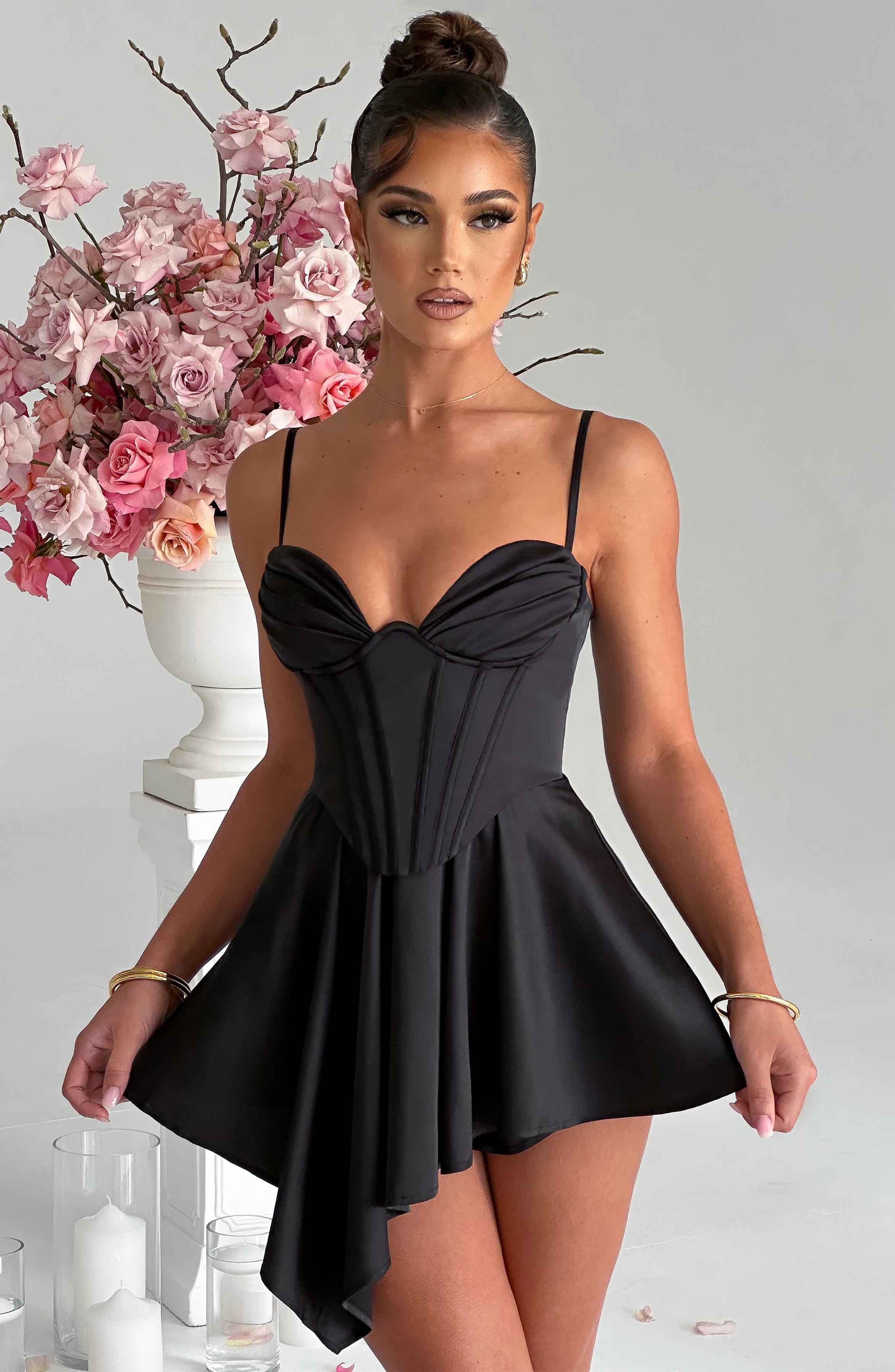 Saffron Playsuit - Black Playsuit Babyboo Fashion Premium Exclusive Design
