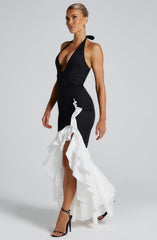 Veronique Maxi Dress - Black/White Dress Babyboo Fashion Premium Exclusive Design
