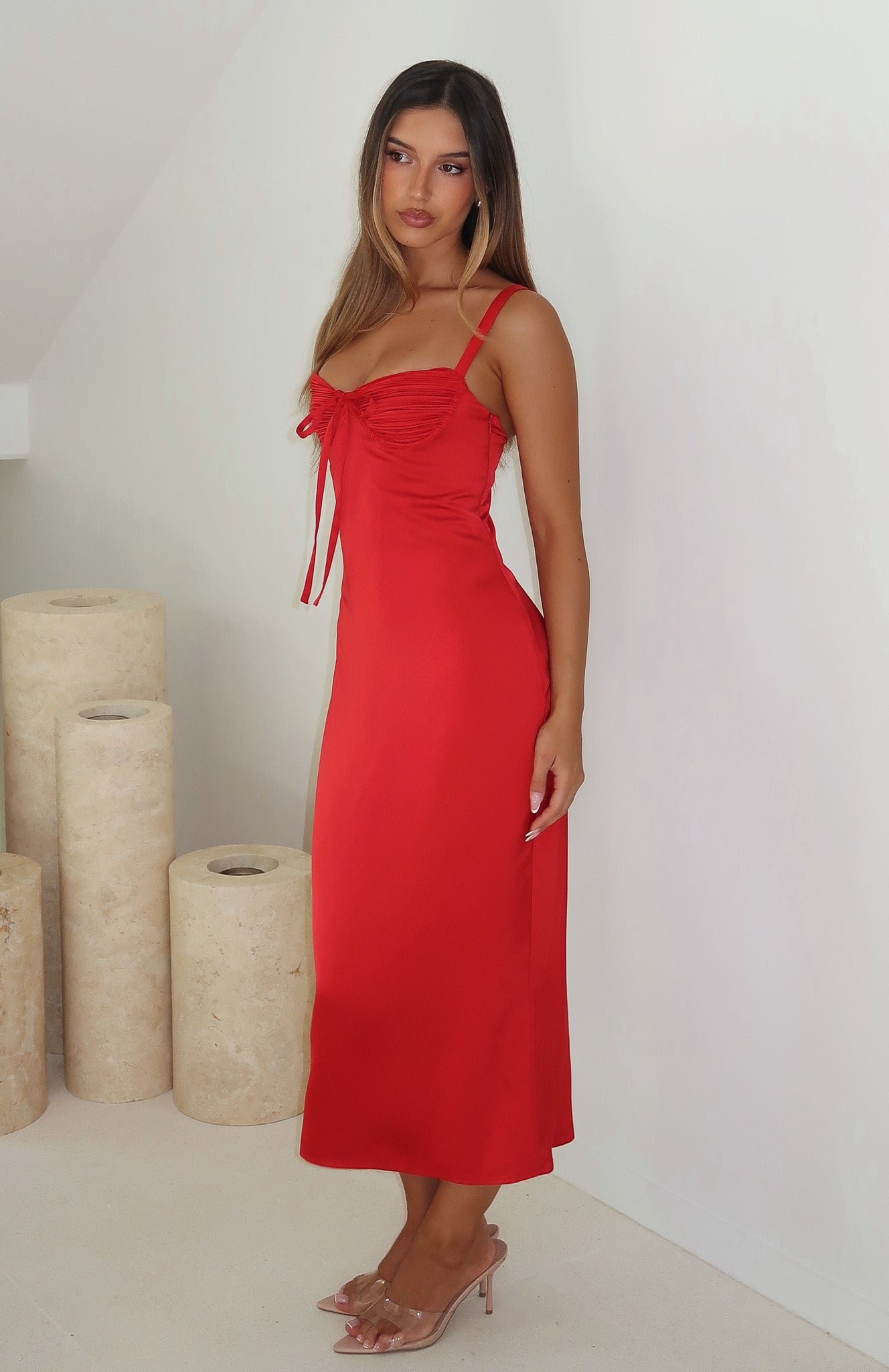 All Yours Midi Dress Red
