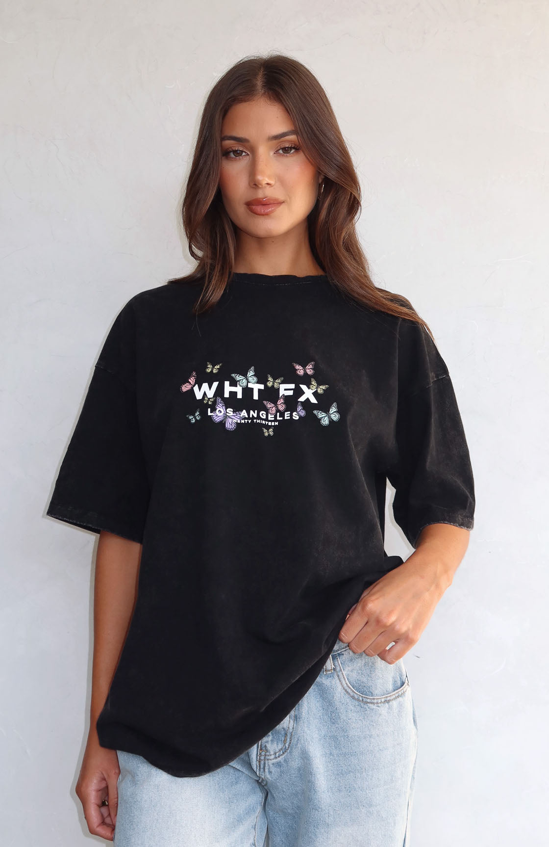 Dare To Dream Oversized Tee Acid Black
